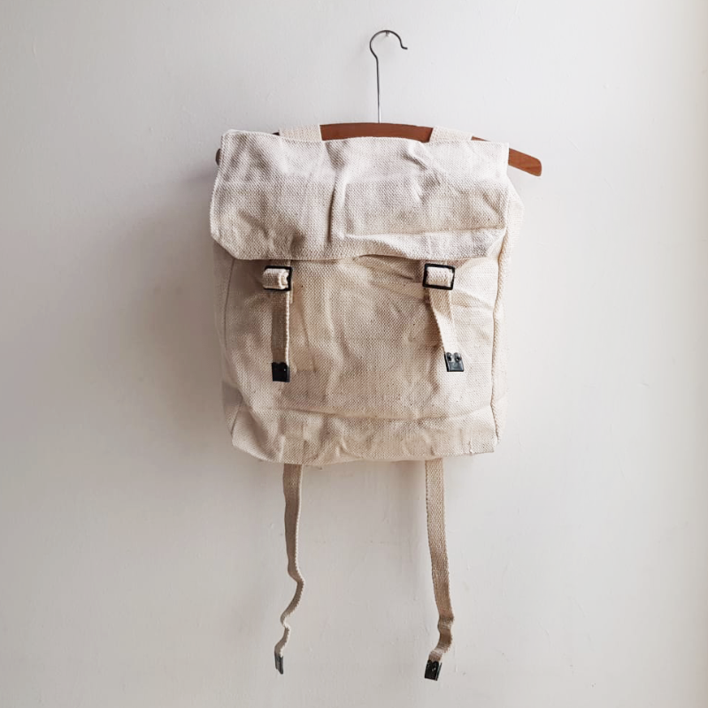 Outlet Camping Natural Canvas Backpack