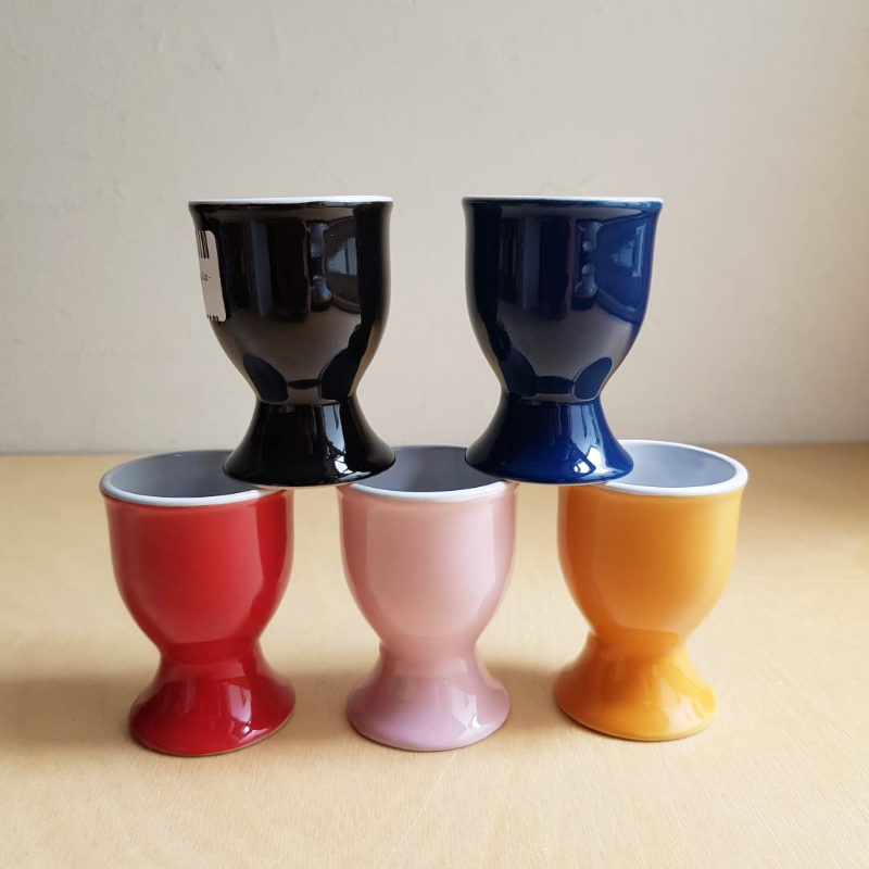 Outlet Cermaic Egg Cup - Navy