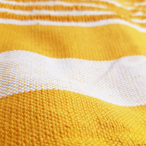 Outlet Deluxe Turkish Beach Towel - Yellow