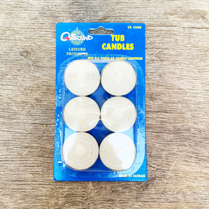 Outlet Camping Tub Candles 6PK