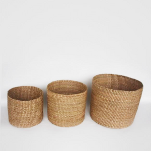 Woven Grass Basket 27x24cm